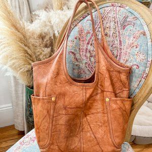 Frye Campus Rivet Leather Tote Bag - Saddle